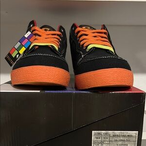 Men’s Black and Orange Sneakers